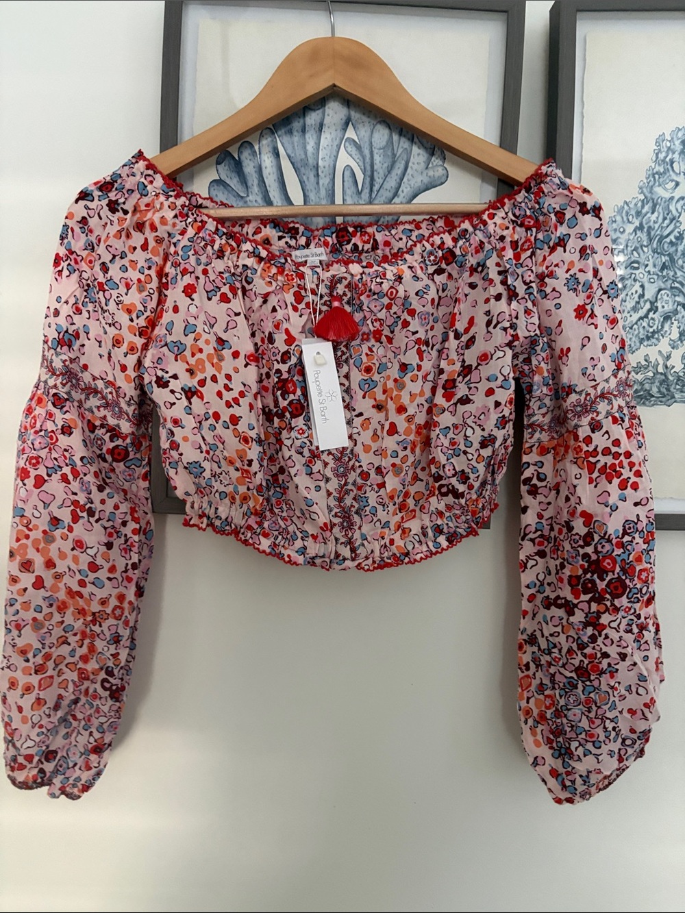 POUPETTE ST BARTH OFF SHOULDER TOP- XS NWT